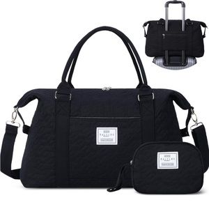 Travel Duffle Bag Bundle, 18x14x8 in Weekender Bags For Women Gym Duffel Bag